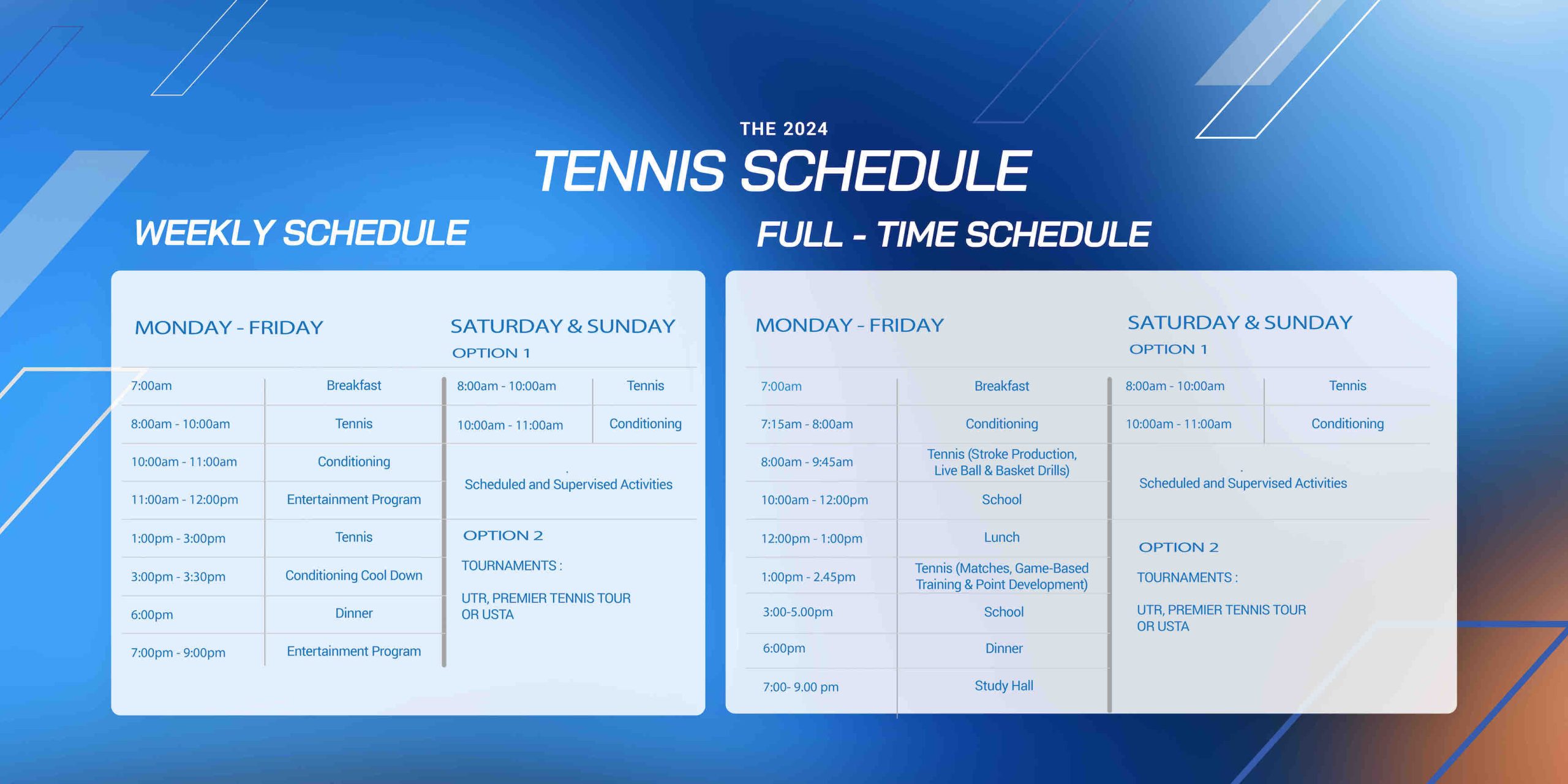 Schedule 2024 Tennis