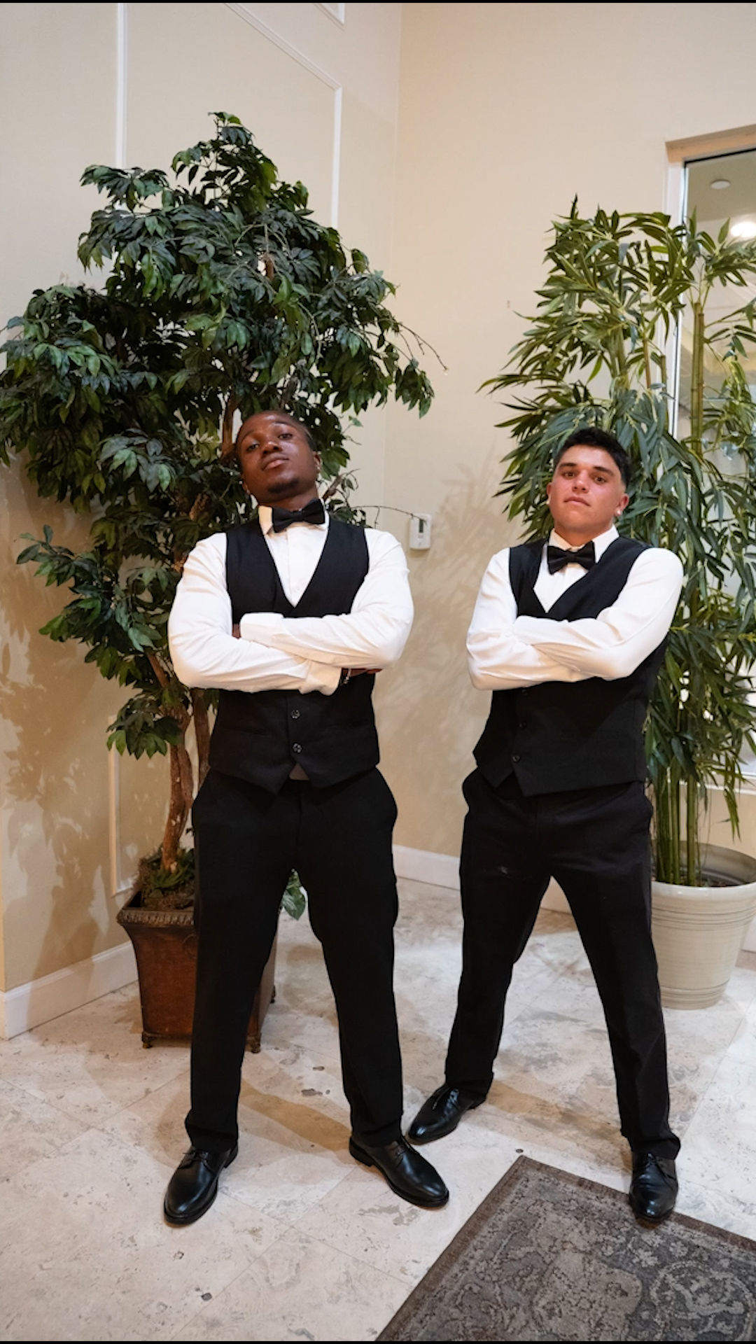 Group of students walking and smiling